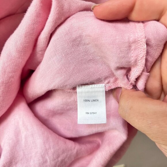Pure Jill Women's Pink Linen Top 3/4 Sleeve Size‎ M - Picture 5 of 5